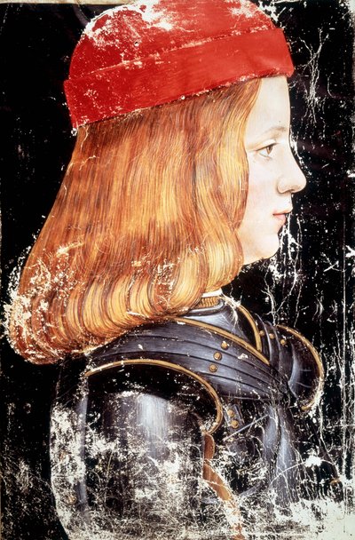 Ritratto di Massimiliano Sforza (1490 - 1530). Miniatura di Giovanni Ambrogio De Predis (v. 1455 - 1508) da Giovanni Ambrogio de Predis