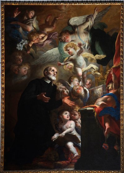Apparizione del Bambino a San Filippo Neri da Giovanni Andrea Carlone