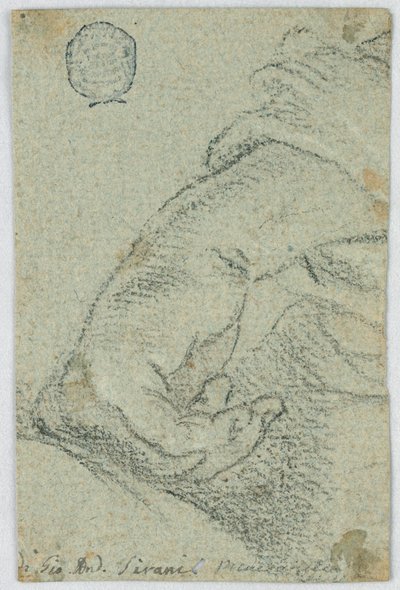 Disegno, studio: Mano sinistra in posizione appoggiata, 1650 ca. da Giovanni Andrea Sirani