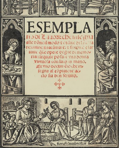 Esemplario di lavori..., pagina del titolo recto, 1 agosto 1532 da Giovanni Andrea Vavassore