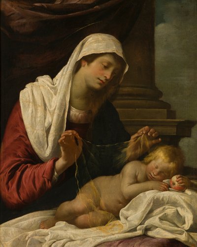 La Madonna con Bambino dormiente, c.1618-69 da Giovanni Andrea di (attr. to) Ferrari