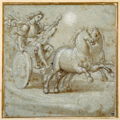 Apollo seduto sul suo carro con la sua viola da Giovanni Antonio (circle of) Pordenone