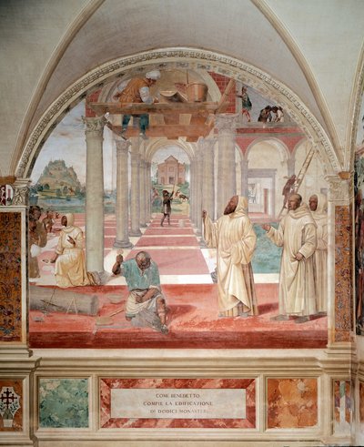 Benedetto costruisce dodici monasteri da Giovanni Antonio Bazzi Sodoma
