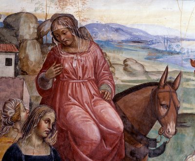 San Benedetto lascia la casa paterna e va a Roma a studiare (dettaglio) da Giovanni Antonio Bazzi Sodoma