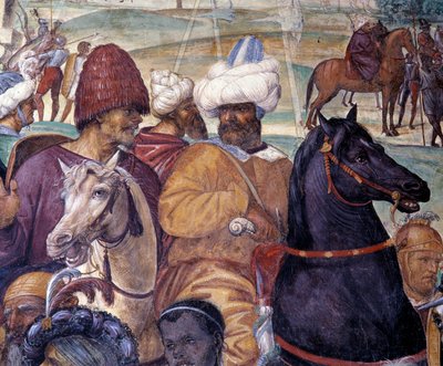 Come Benedetto predice la distruzione di Montecassino (dettaglio) da Giovanni Antonio Bazzi Sodoma