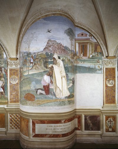 Il monaco Romano dà a Benedetto l