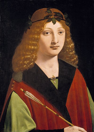 Ritratto di un giovane con una freccia, c.1500-10 da Giovanni Antonio Boltraffio