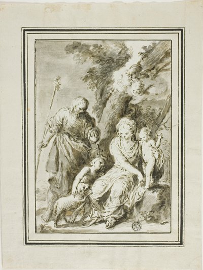 Sacra Famiglia e San Giovanni Battista da Giovanni Antonio Burrini