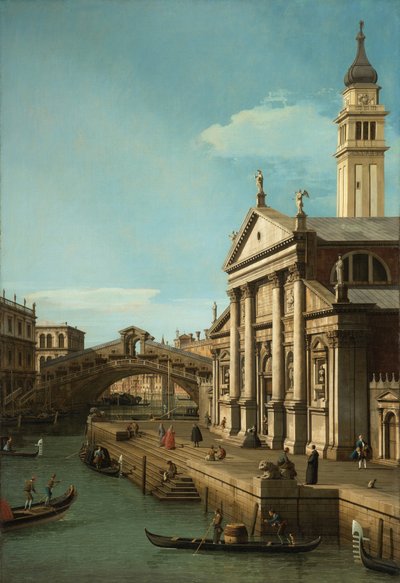 Capriccio: Il Ponte di Rialto e la Chiesa di S. Giorgio Maggiore, c.1750 da Giovanni Antonio Canal