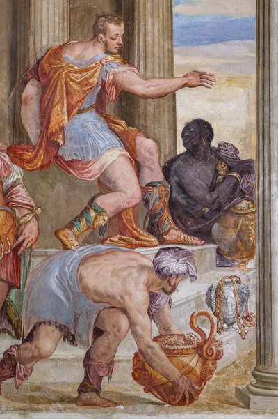 Banchetto di Cleopatra (dettaglio) da Giovanni Antonio Fasolo