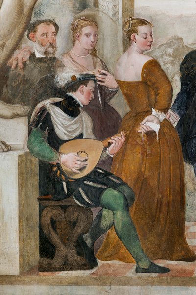 Invito alla danza, Sala Principale, c.1570 da Giovanni Antonio Fasolo