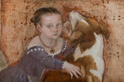 Bambina e cane (dettaglio) da Giovanni Antonio Fasolo
