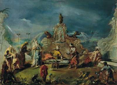 Scena nel Giardino di un Serraglio da Giovanni Antonio Guardi