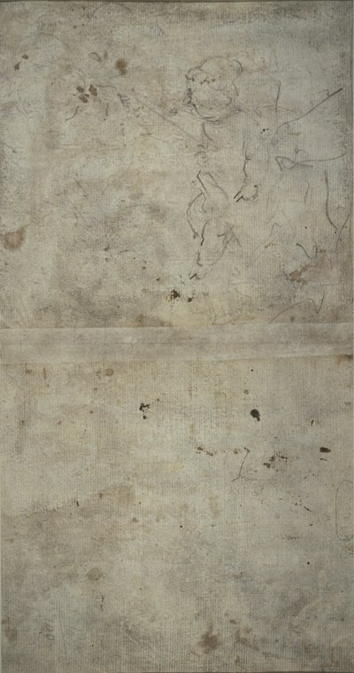 Schizzo di Giuseppe che tiene il Bambino Gesù da Giovanni Antonio Guardi
