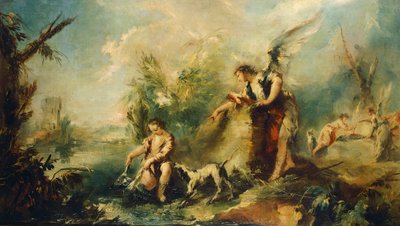 Tobia e il pesce (dettaglio) da Giovanni Antonio Guardi