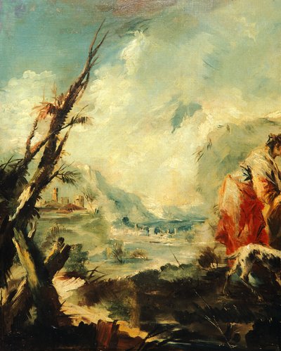 Tobia guarisce suo padre (dettaglio) da Giovanni Antonio Guardi