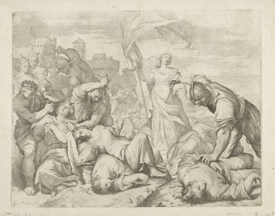 Il martirio di Santa Orsola e delle sue compagne da Giovanni Antonio Lorenzini
