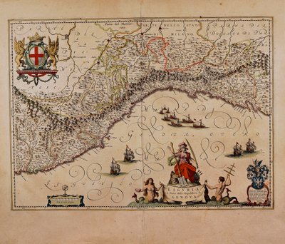 Mappa della Regione Liguria, di Giovanni Antonio Magini da Giovanni Antonio Magini