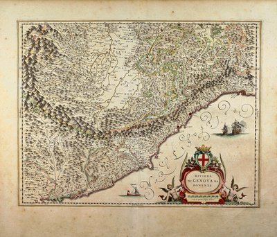 Mappa della Liguria Occidentale, di Giovanni Antonio Magini da Giovanni Antonio Magini