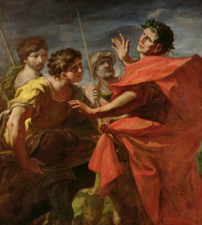 La testa di Pompeo (106-48 a.C.) presentata a Cesare (100-44 a.C.) da Giovanni Antonio Pellegrini
