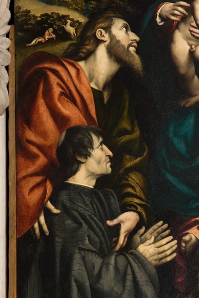 Madonna col Bambino tra i Santi Filippo e Giacomo e il donatore Giacomo Schizzi (dettaglio) da Giovanni Antonio Pordenone
