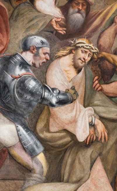 Navata centrale, terza campata sud, Salita al Calvario, Il Pordenone da Giovanni Antonio Pordenone