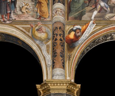 Navata Centrale, Terzo e Quarto arco sud, Piuma, IL Pordenone 1520, Busti con Profeti da Giovanni Antonio Pordenone