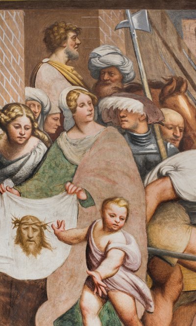 Navata Centrale, Seconda Campata Sud, Gesù cade sotto la Croce, Il Pordenone da Giovanni Antonio Pordenone
