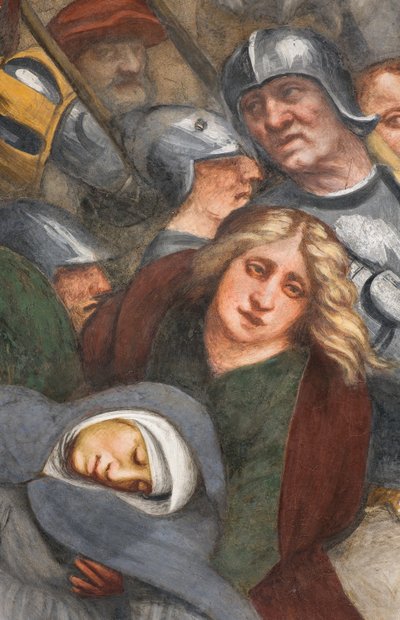 Navata centrale, Seconda Campata Sud, Gesù cade sotto la Croce, Il Pordenone da Giovanni Antonio Pordenone