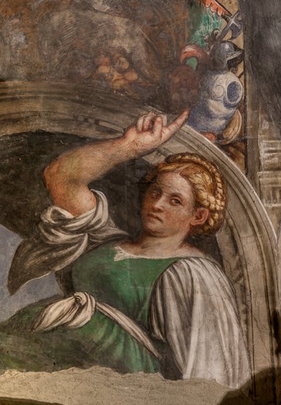 Lunetta che rappresenta una sibilla, c.1529 (dettaglio) da Giovanni Antonio Pordenone
