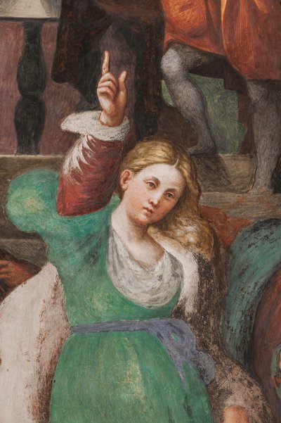 Disputa di Santa Caterina con i filosofi, 1530-32 (dettaglio) da Giovanni Antonio Pordenone