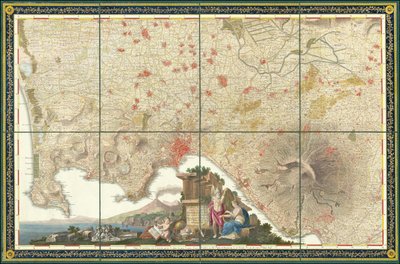 Mappa dei dintorni di Napoli del 1793 da Giovanni Antonio Rizzi Zannoni