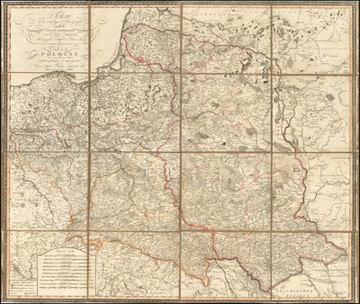 Mappa della Polonia del 1807 da Giovanni Antonio Rizzi Zannoni
