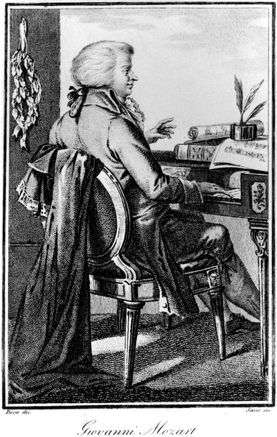 Wolfgang Amadeus Mozart, compositore austriaco, c1784-1827 da Giovanni Antonio Sasso