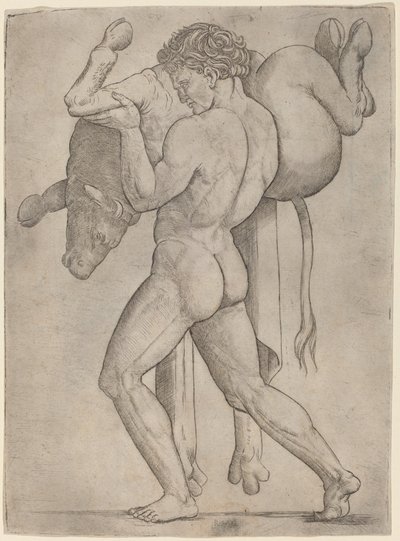 Ercole e il Toro di Creta da Giovanni Antonio da Brescia