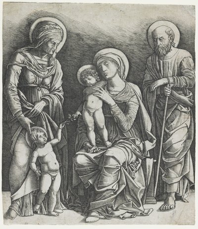 La Sacra Famiglia con il Bambino San Giovanni, c.1495-1505 da Giovanni Antonio da Brescia