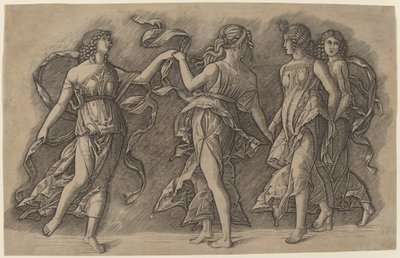 Quattro muse danzanti da Giovanni Antonio da Brescia, after Andrea Mantegna