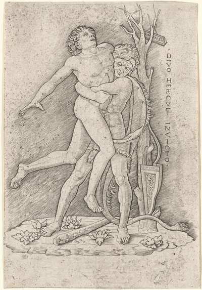 Ercole e Anteo da Giovanni Antonio da Brescia, after Andrea Mantegna