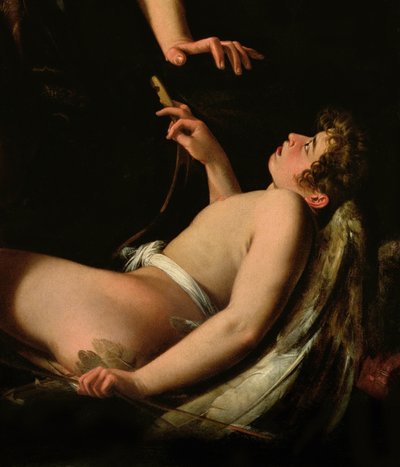 (dettaglio) di Cupido da Amore Sacro e Amore Profano, 1602 da Giovanni Baglione