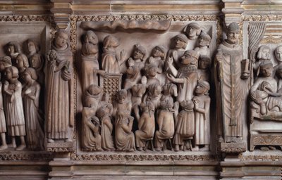 Il miracolo della nuvola, scultura in marmo bianco, 1336-1339, di Giovanni di Balduccio da Giovanni Balduccio