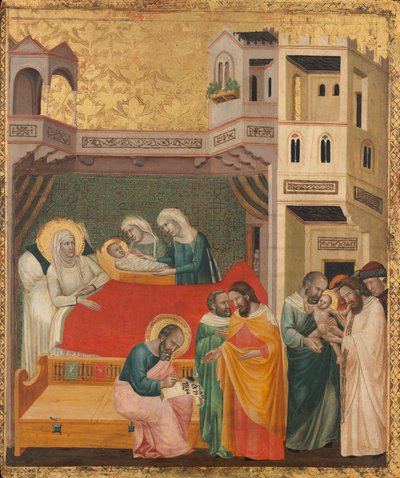 La Nascita, il Nome e la Circoncisione di San Giovanni Battista, c. 1335 da Giovanni Baronzio
