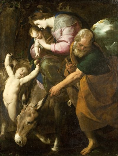 La Fuga in Egitto, c.1600-10 da Giovanni Battista  Crespi
