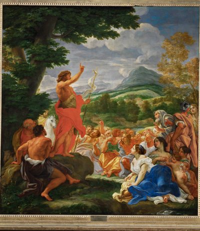 Il sermone di San Giovanni Battista ... da Giovanni Battista (1639-1709) Gaulli