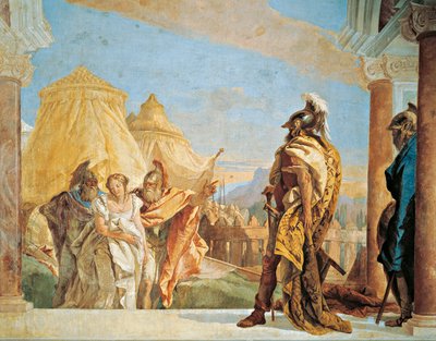Euribate e Taltibio che conducono Briseide ad Agamennone da Giovanni Battista Tiepolo