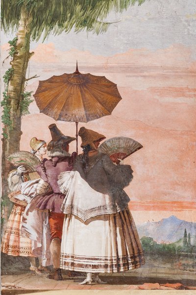 Alloggi per ospiti, la stanza delle false architetture gotiche: "Una passeggiata estiva" da Giovanni Battista Tiepolo