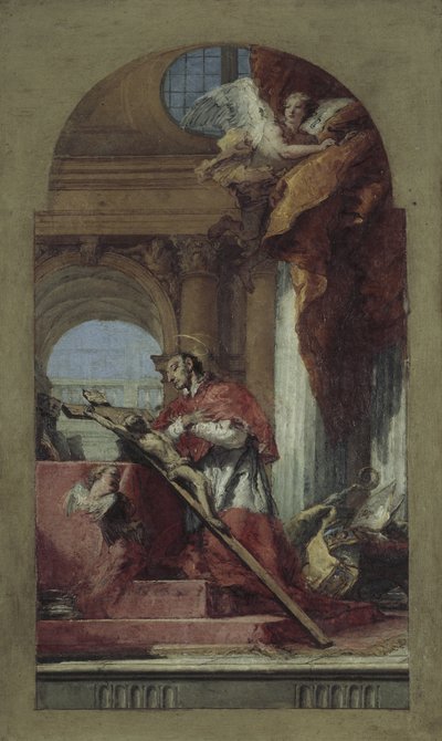 San Carlo Borromeo meditando sulla Croce da Giovanni Battista Tiepolo