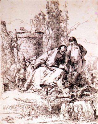 Stregone che Esamina Teschi da Giovanni Battista Tiepolo