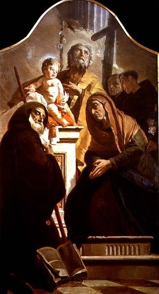San Giuseppe con il Bambino Gesù e i santi, c.1730-35 da Giovanni Battista Tiepolo