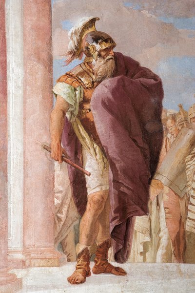 (dettaglio) di Agamennone, da Minerva che trattiene Achille dall