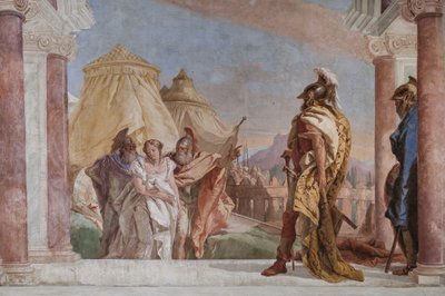 Euribate e Taltibio conducono Briseide ad Agamennone da Giovanni Battista Tiepolo